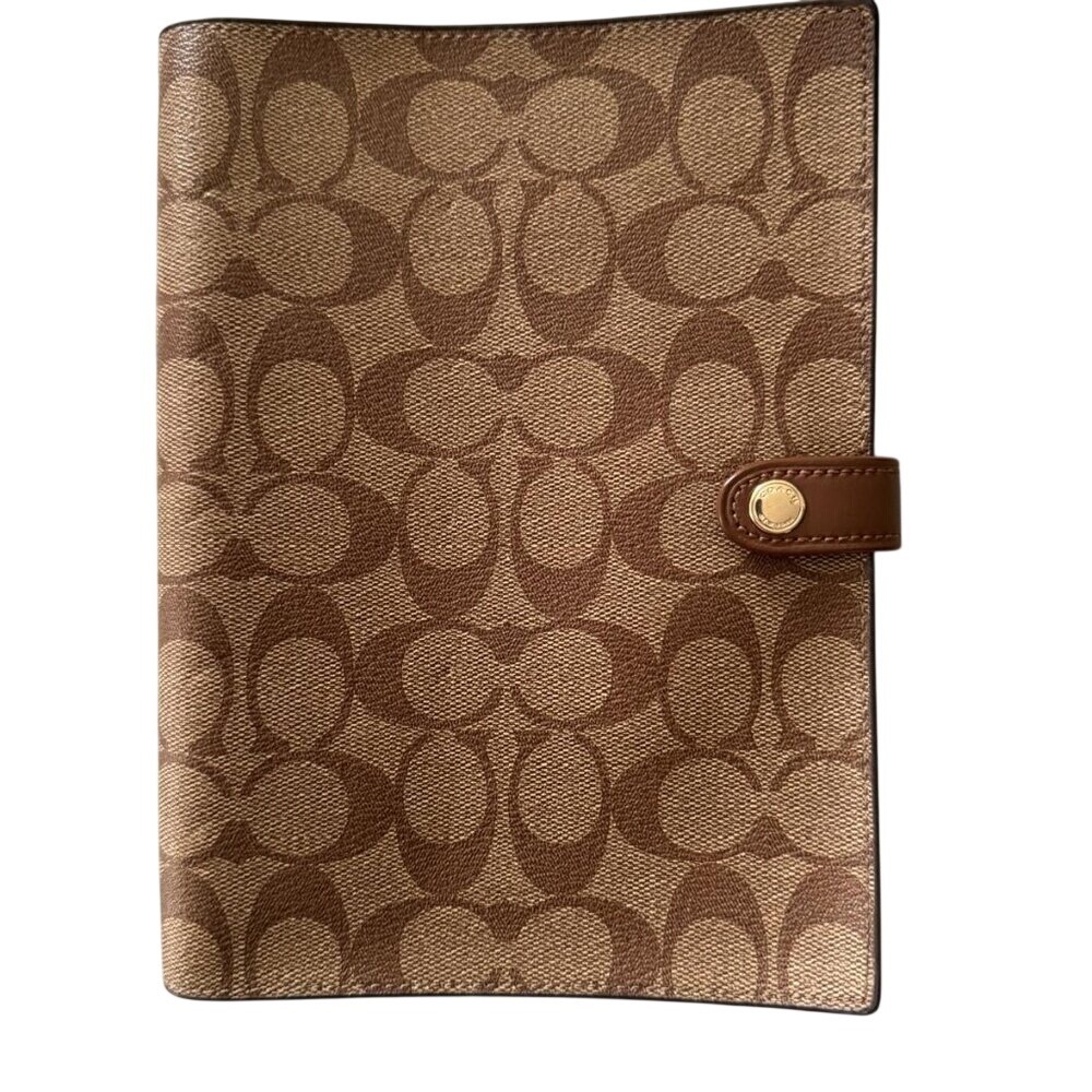 Coach Signature Canvas Organizer Folio in Brown